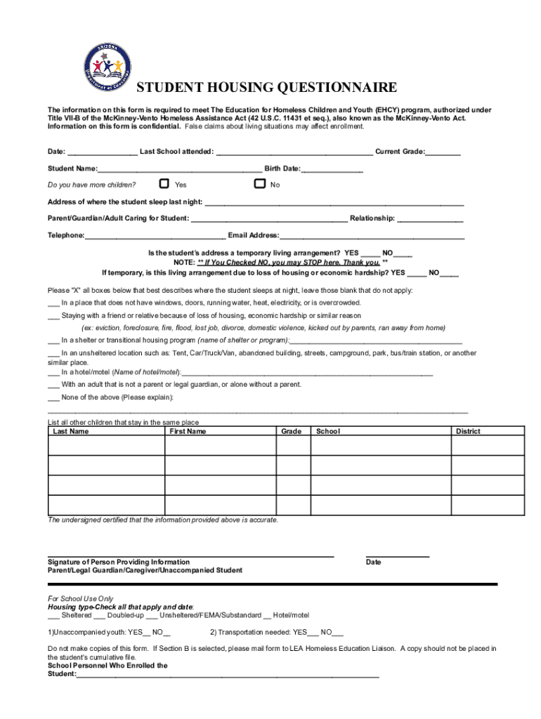 Fillable Online ADE Sample Student Residency Questionnaire (SRQ) Fax