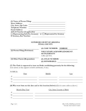 Fillable Online What's a Voluntary Acknowledgment of Paternity? Fax ...