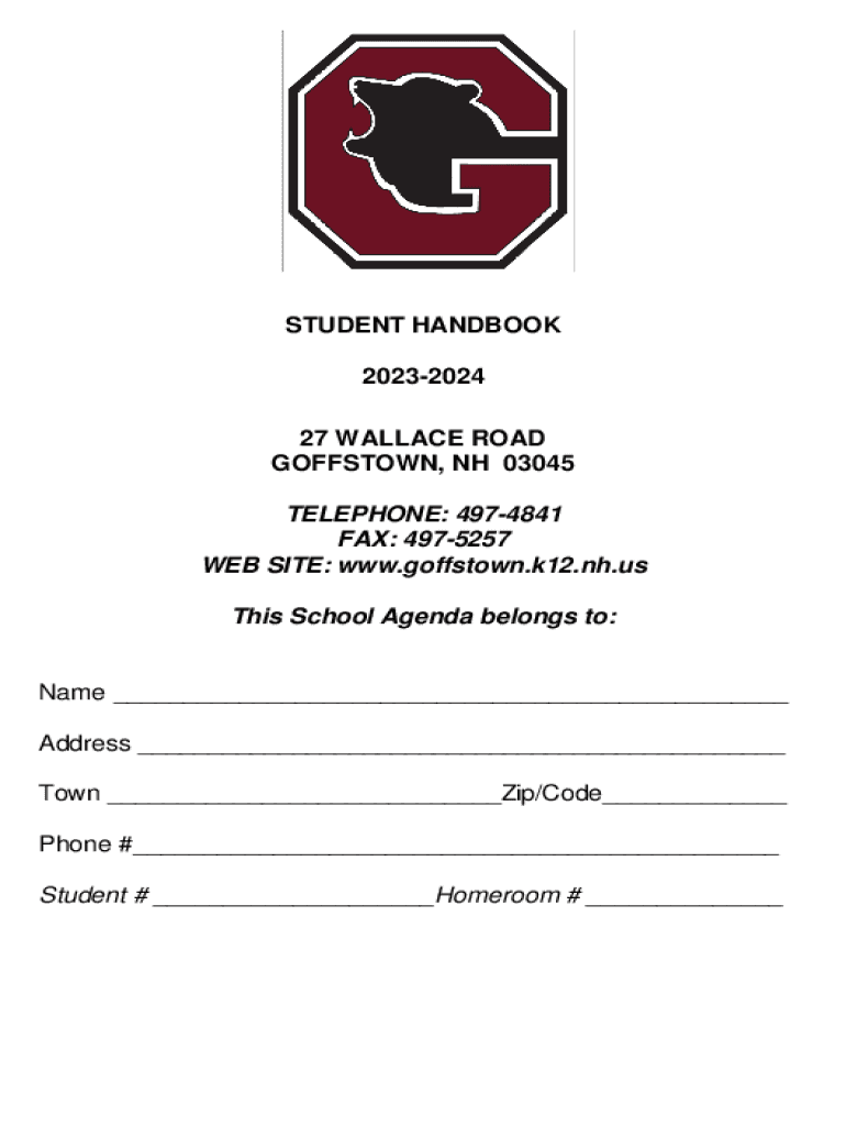 Fillable Online Goffstown High School Fax Email Print pdfFiller