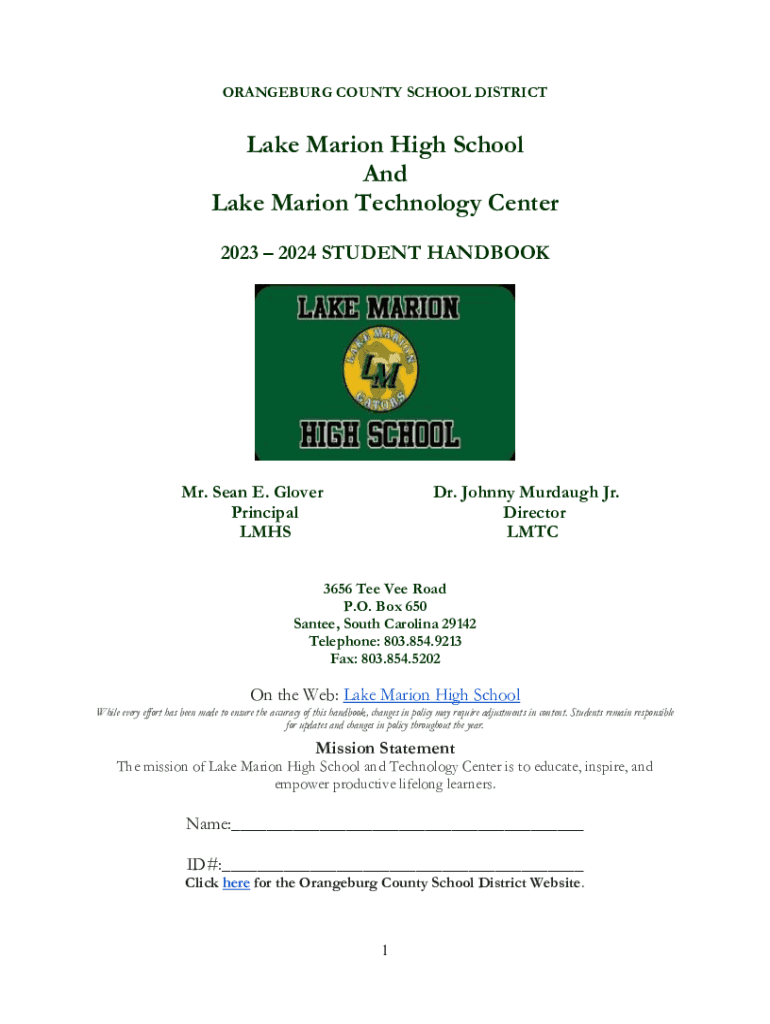 Fillable Online Lake Marion High School And Lake Marion Technology