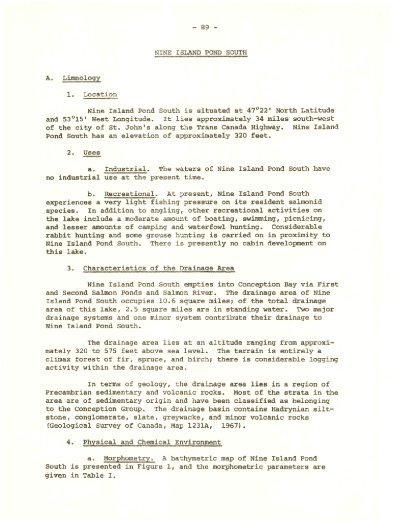 Fillable Online wavesvagues dfompo gc NINE ISLAND POND 'SOUTH A