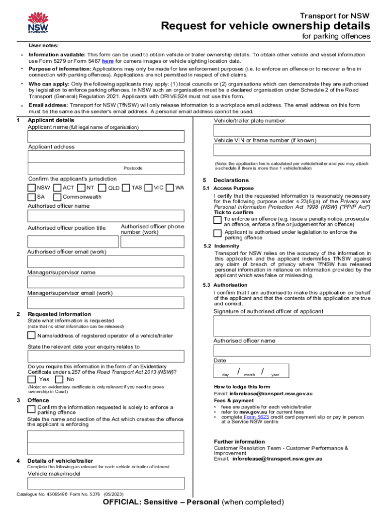 Fillable Online Request for vehicle ownership details Fax Email Print