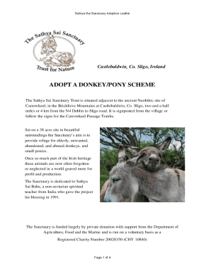 Fillable Online ADOPT A DONKEY/PONY SCHEME Fax Email Print - pdfFiller