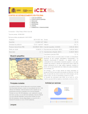 Costes de establecimiento en polonia