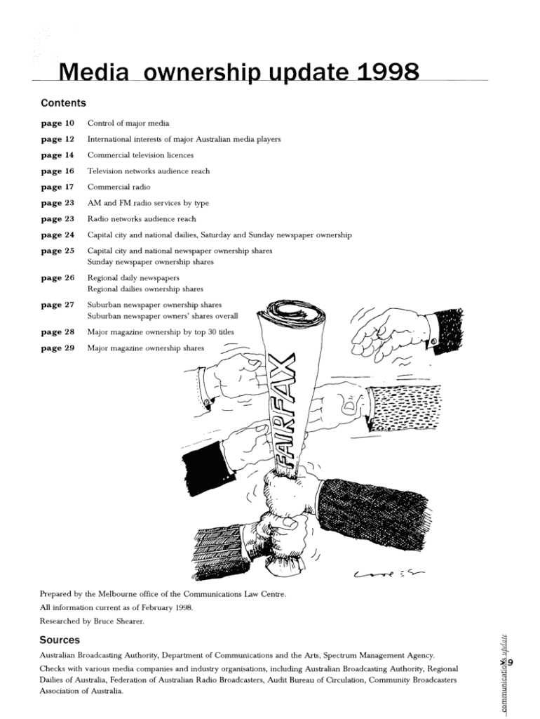 Fillable Online Media Ownership and Regulation in Australia By Rob