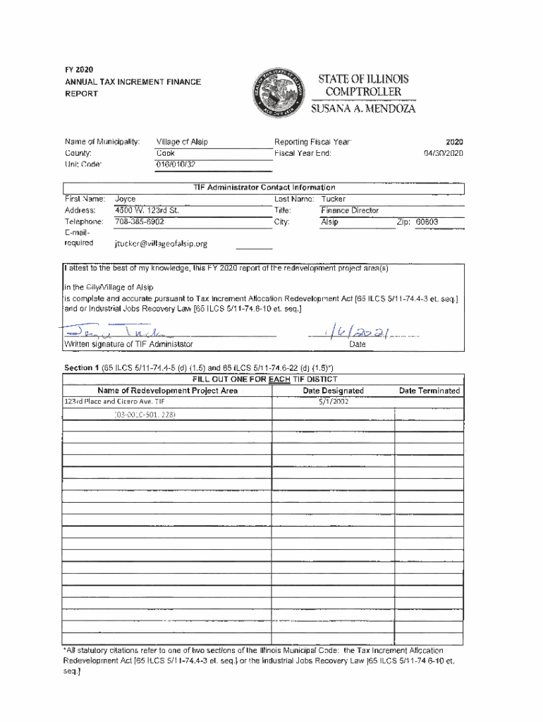 Fillable Online STATE OF ILLINOIS COMPTROLLER SUSANA A. Fax Email