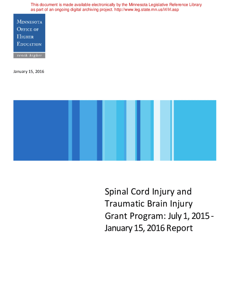 Fillable Online Spinal Cord Injury and Traumatic Brain Injury Grant