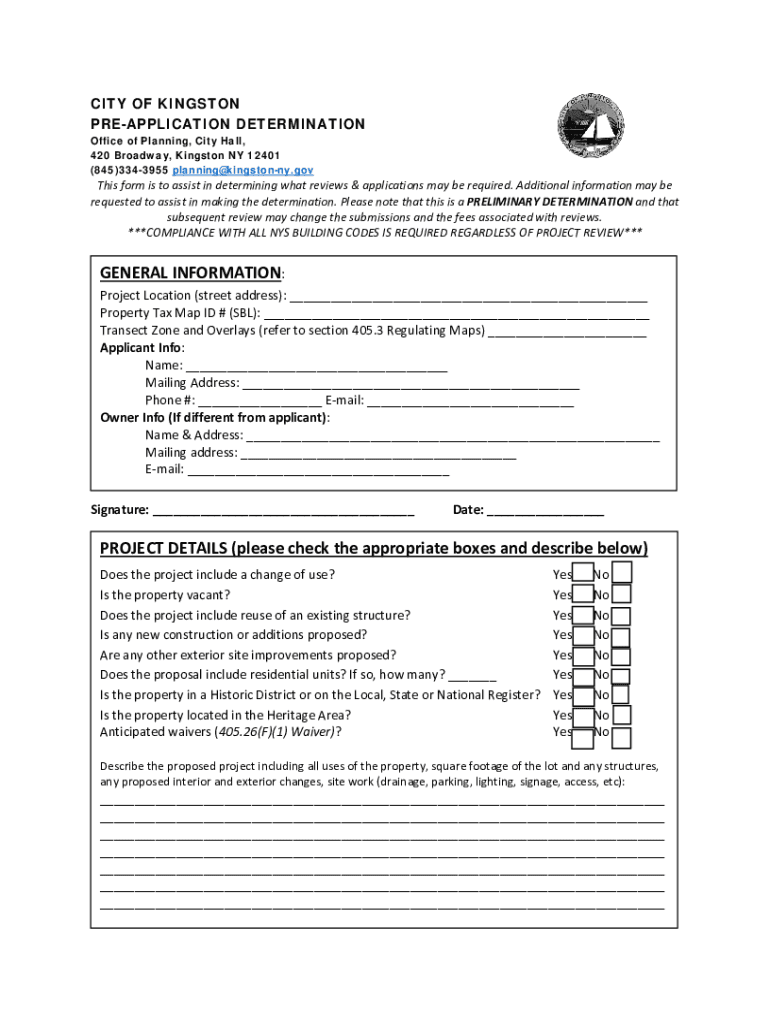 Fillable Online The City of Kingston's FormBased Zoning Code Fax Email