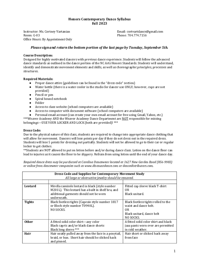 Fillable Online Weaver Academy Dance Concert Schedule Fax Email Print
