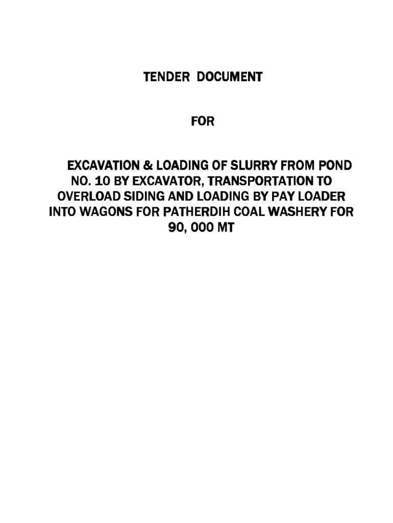 Fillable Online Tender Document Templates Fax Email Print - pdfFiller