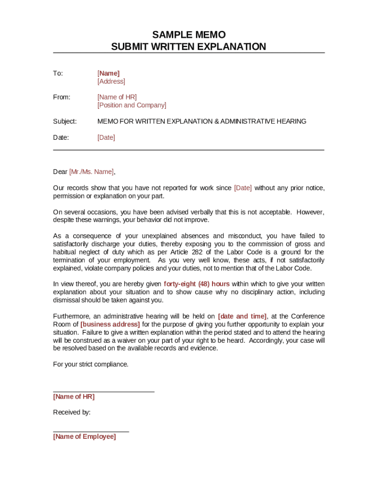 How To Write an Explanation Letter (With Templates) Doc Template