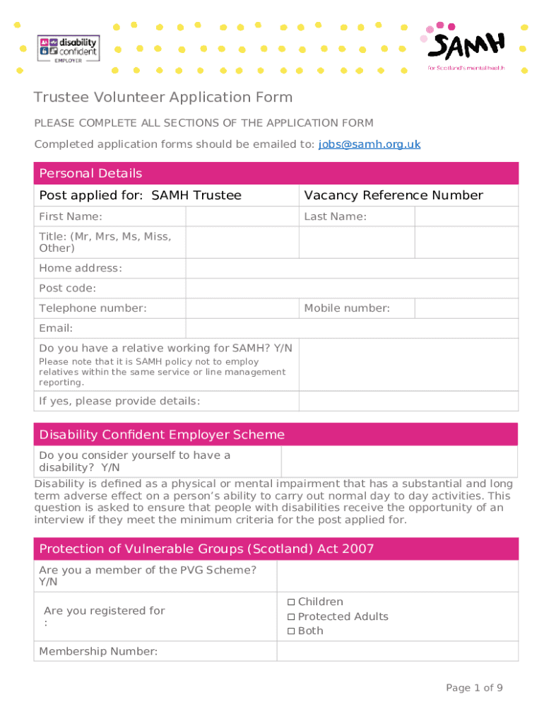 NHS Standard Application St Benedict's Hospice Doc Template pdfFiller