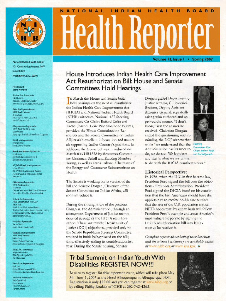 Fillable Online Summary of the Indian Health Care Improvement Act and