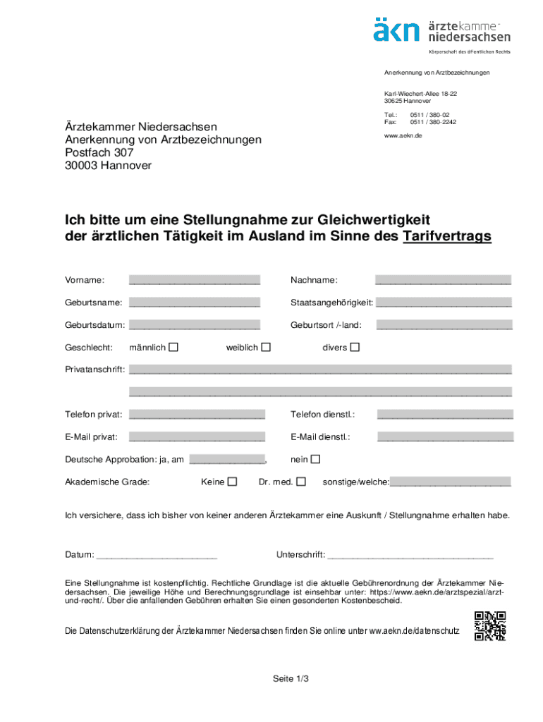 Ausfüllbar Online Antrag auf Anerkennung einer im Ausland Fax Email Drucken pdfFiller