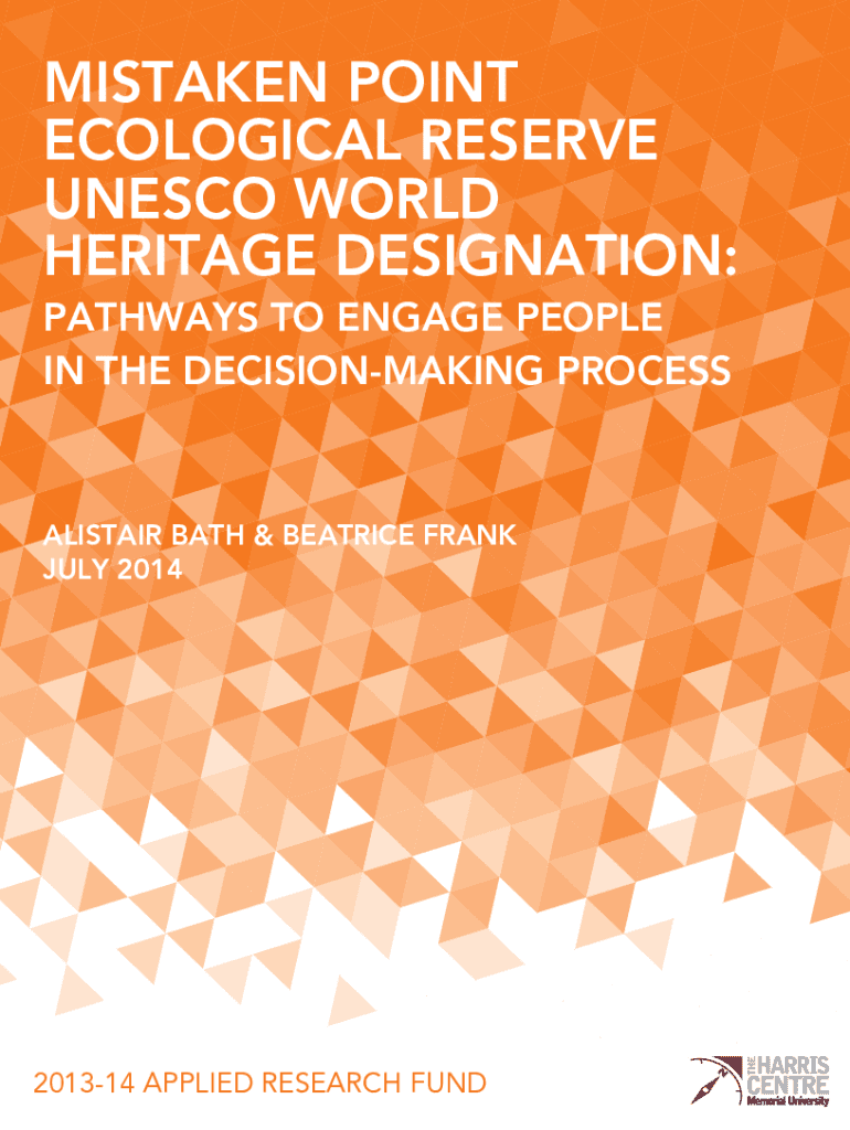 Fillable Online heritage designation in the decisionmaking process