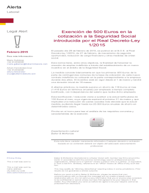 Alerta Laboral: Exencin de 500 euros en contribucin a S.S.
