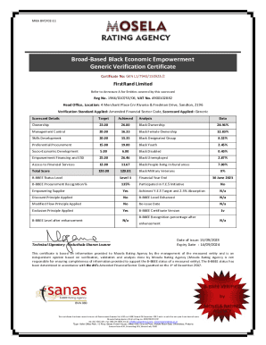 FIRSTRAND BANK LIMITED ISSUER DISCLOSURE ...