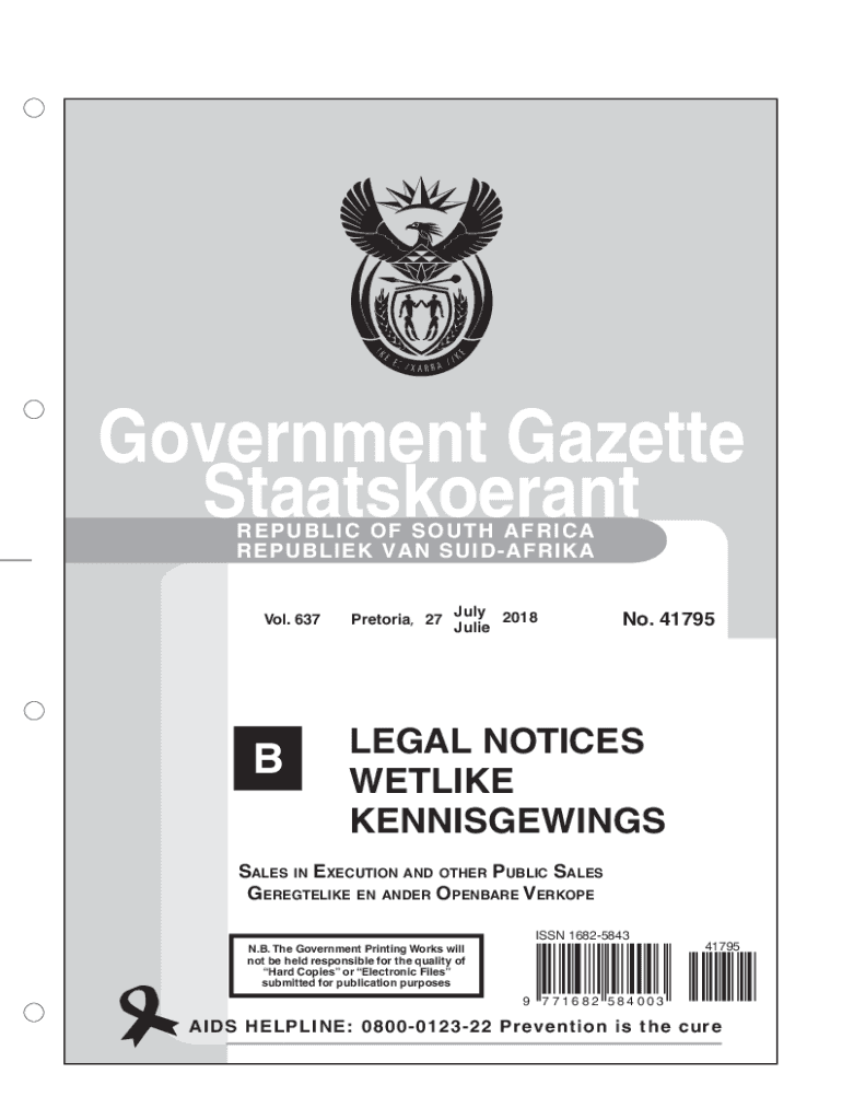Fillable Online archive opengazettes org South Africa Government