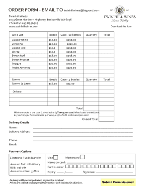 Fillable Online thw-order-form Fax Email Print - pdfFiller