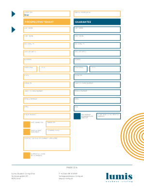 Student Tenant Application Form