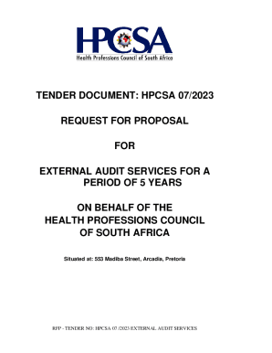 Fillable Online Rfp Tender No Hpcsa 07 2023 External Audit Services Fillable Online Rfp Tender No Hpcsa 07 2023 External Audit Services