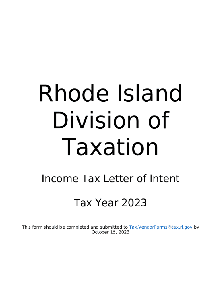 loi template RI Division of Taxation tax ri Doc Template pdfFiller