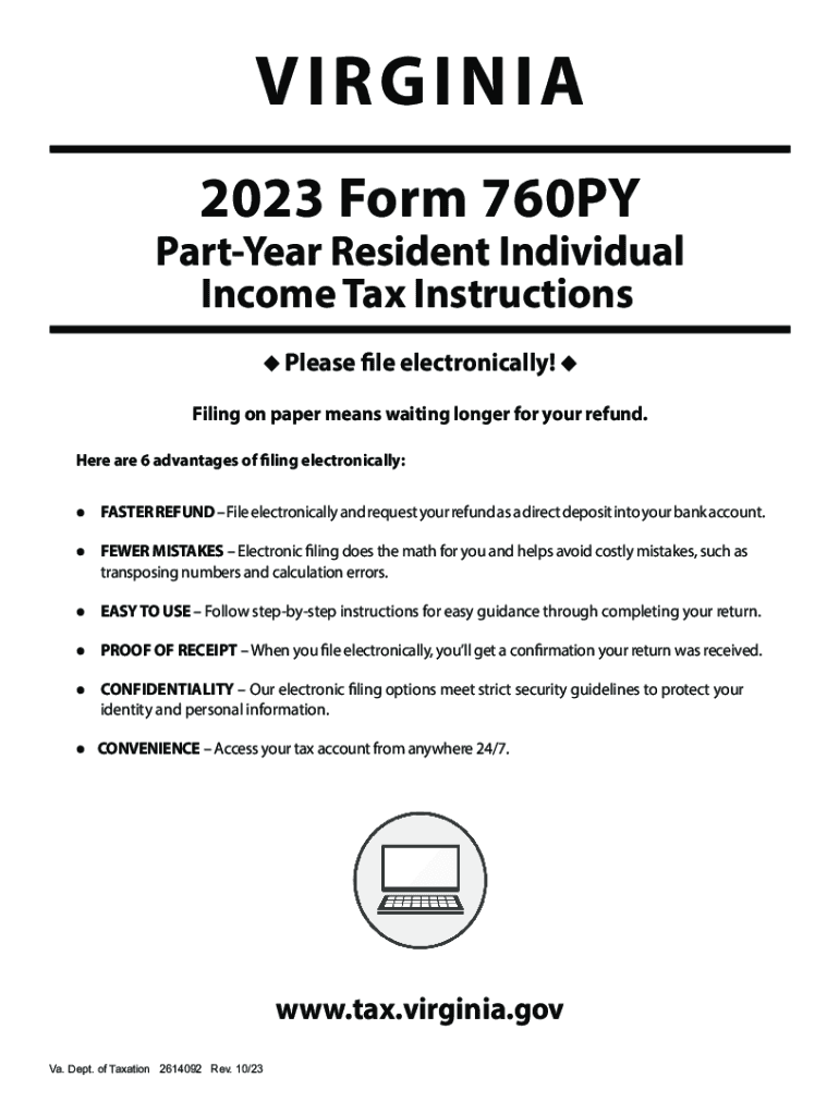 virginia tax form 760 instructions 2023 pdf