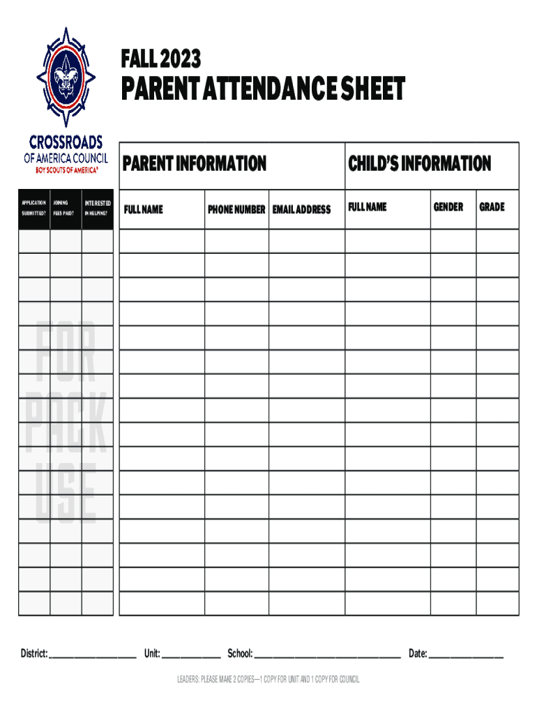 Fillable Online Child Care Attendance Sheet - Division of Early ...