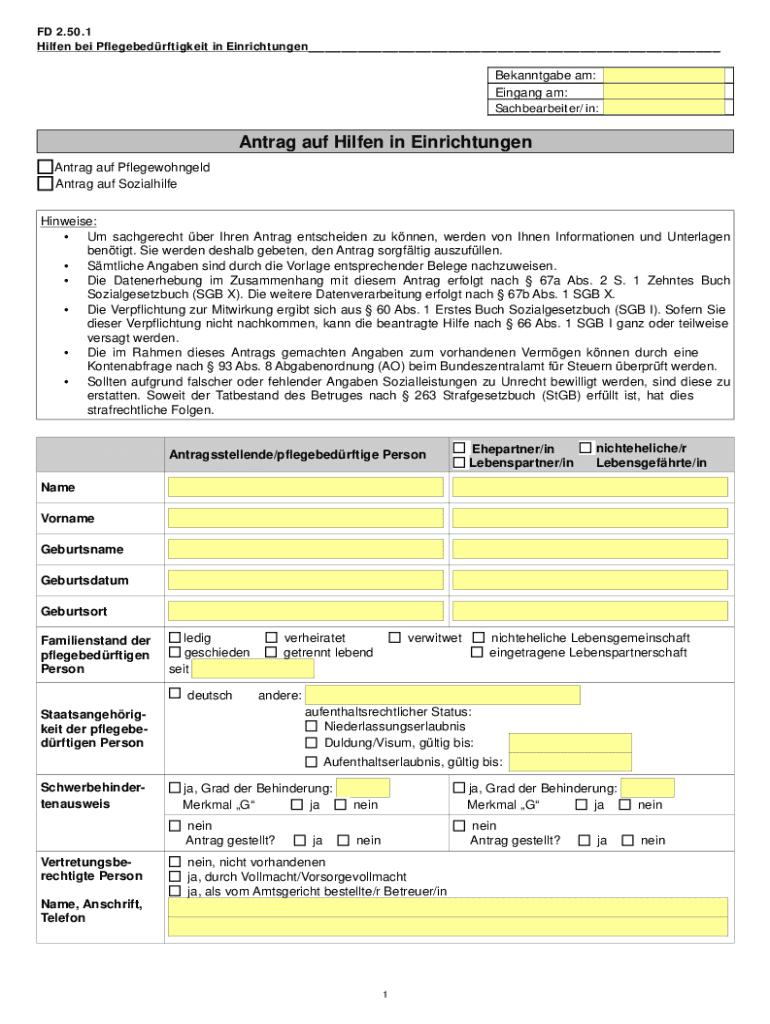 Hilfe Zum Lebensunterhalt Antrag Pdf Ausfüllbar Online Antrag auf Hilfen bei Pflegebedrftigkeit in