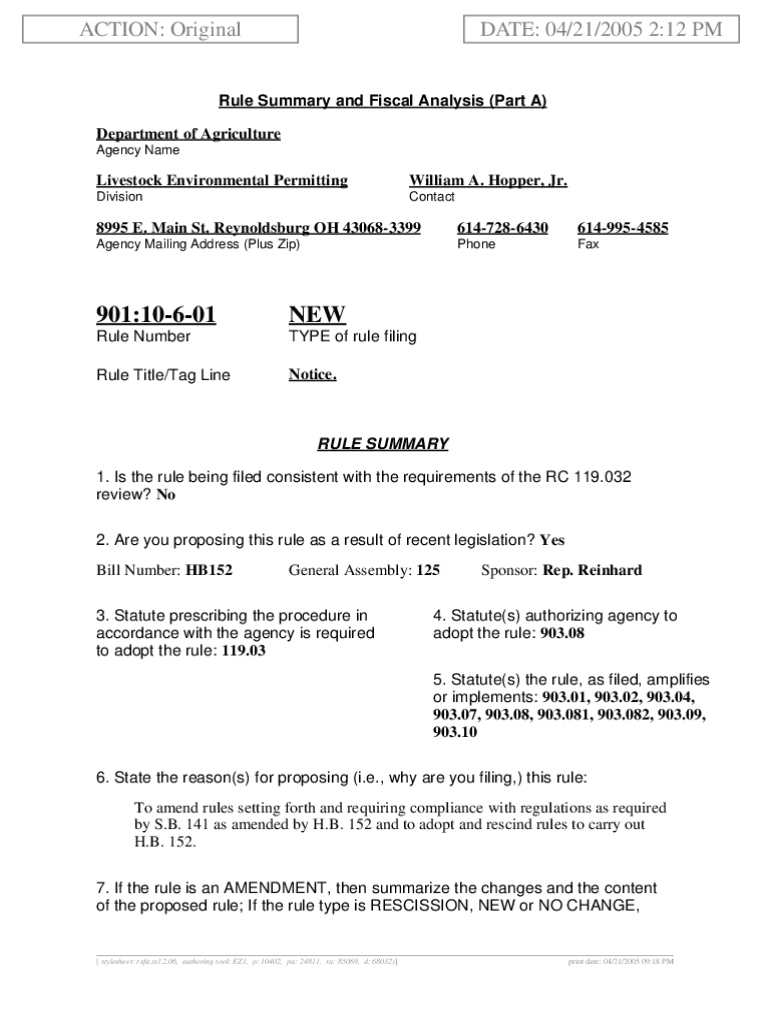 Fillable Online Rule 901:10-6-01 - Ohio Administrative Code Fax Email ...