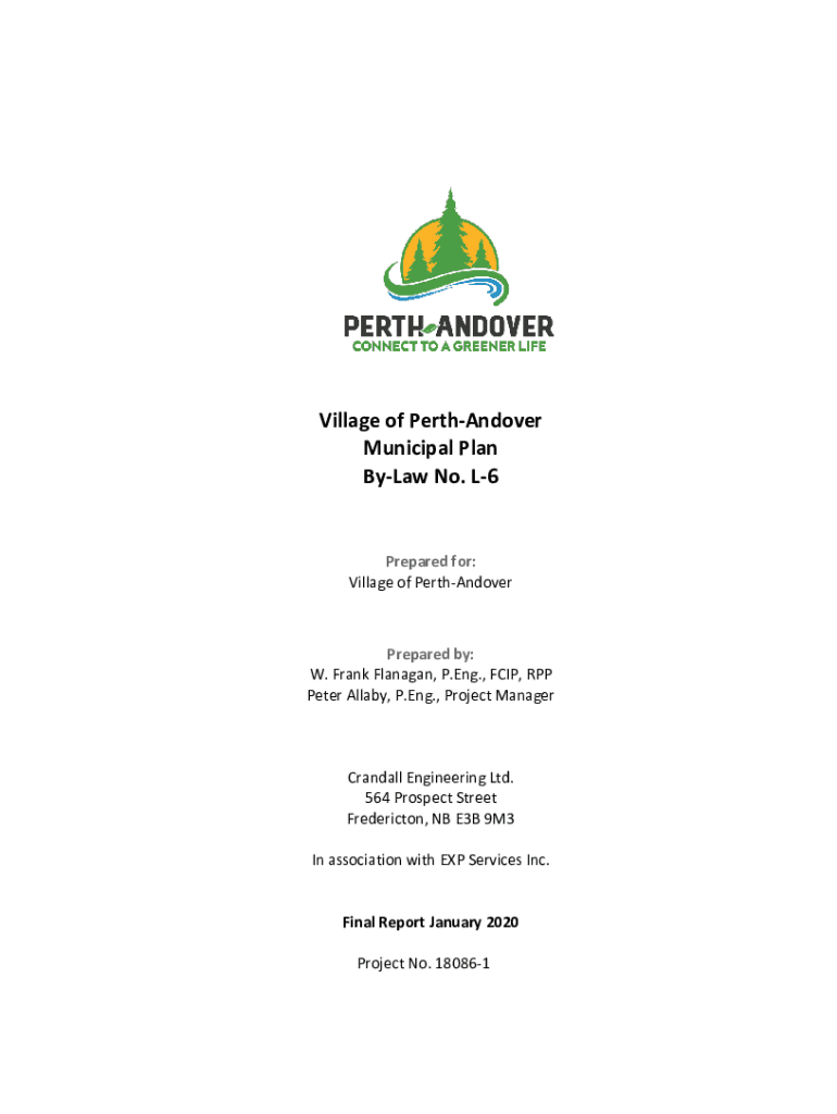 Fillable Online Village of PerthAndover Municipal Plan ByLaw No. L6
