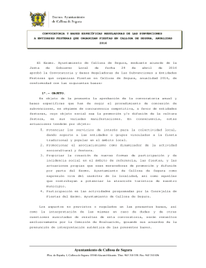 Bases para la Convocatoria de Subvenciones a ...
