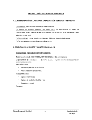 Plan de emergencia municipal el carpio