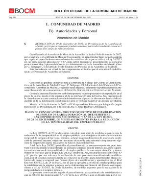 RESOLUCIN de 19 de diciembre de 2022, de Presidencia de la Asamblea de