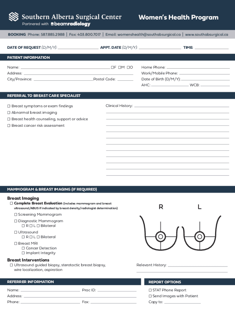 Fillable Online Women's Health Partners OBGYN Serving Summerville, SC