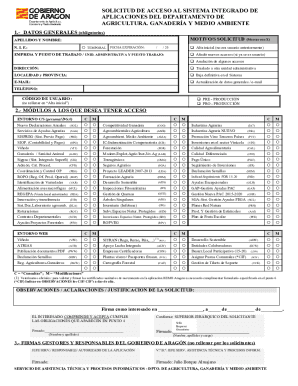 SOLICITUD DE ACCESO AL SISTEMA INTEGRADO DE ...