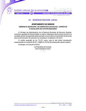 Estatutos de la Gerencia Municipal de Servicios Sociales, ...