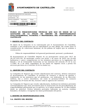 Contratacin de la pliza de seguro de responsabilidad ...