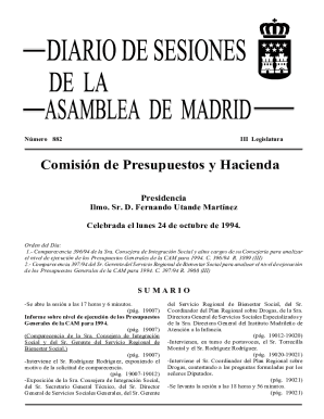 DSAM n 882 de 24 de octubre de 1994, III Leg.. Comisin de Presupuestos y Hacienda