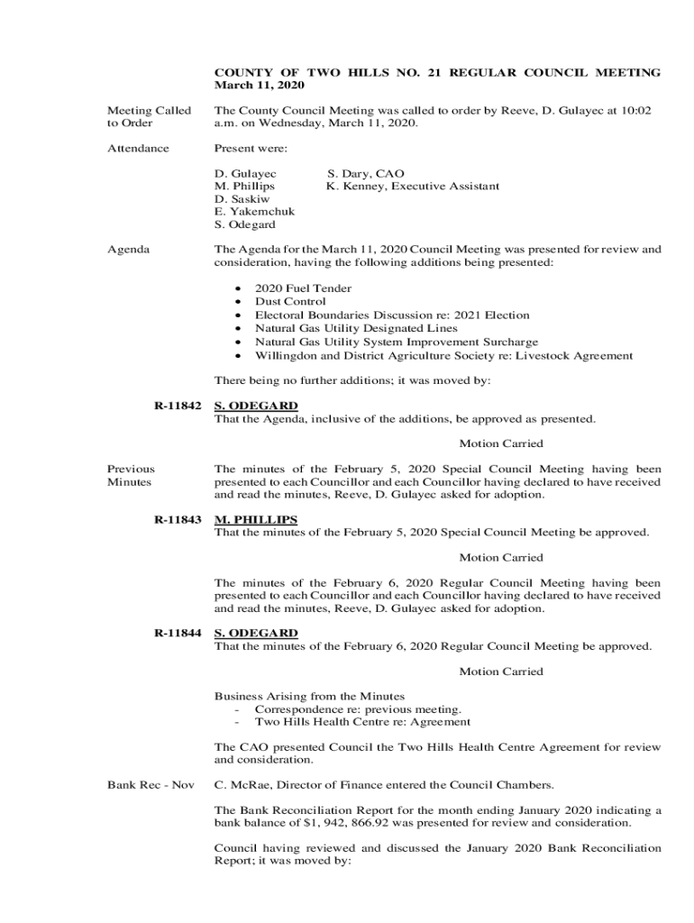 Fillable online council rules of procedure 2020 the following fax