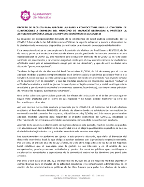 Decreto de alcalda para aprobar las bases y convocatoria ...