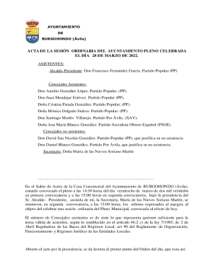 Extracto del borrador del acta de la sesin ordinaria ...