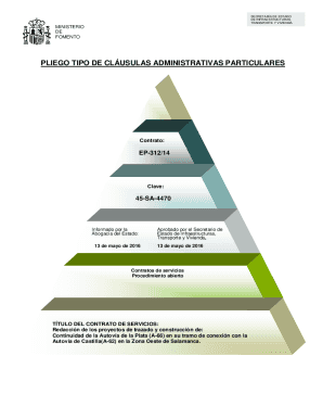 Pliego tipo de clusulas administrativas que rigen ...