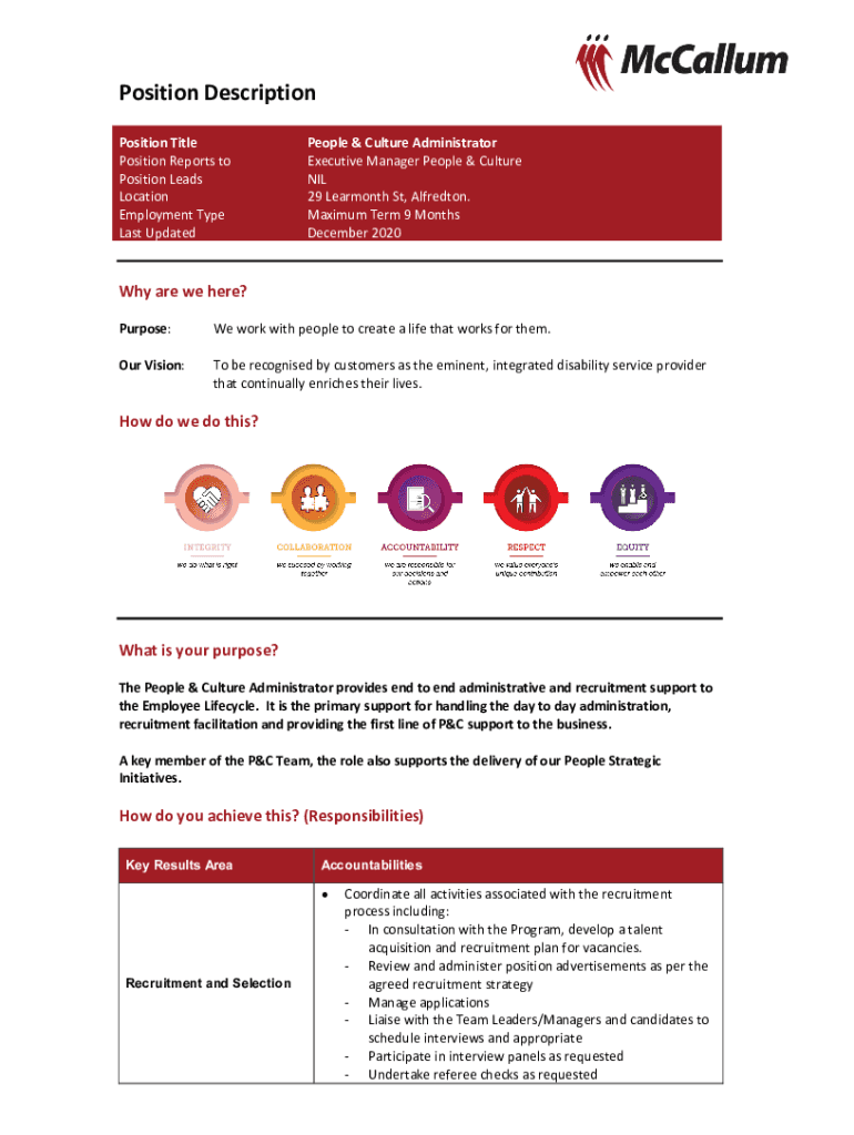 Fillable Online Job position vs job title (definitions and examples