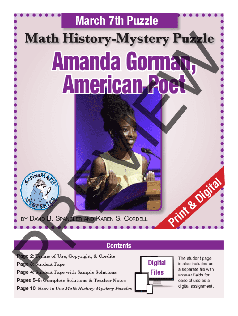 Fillable Online March 7 Math HistoryMystery Puzzle. This puzzle