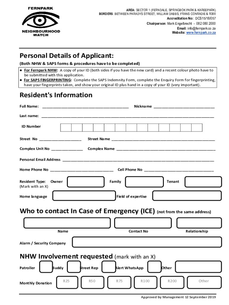 Details Of Applicant