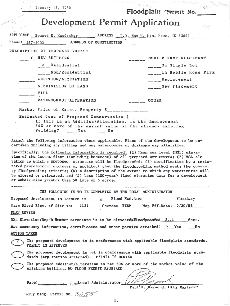 Fillable Online Building Permit Requirements Elmore County, Idaho