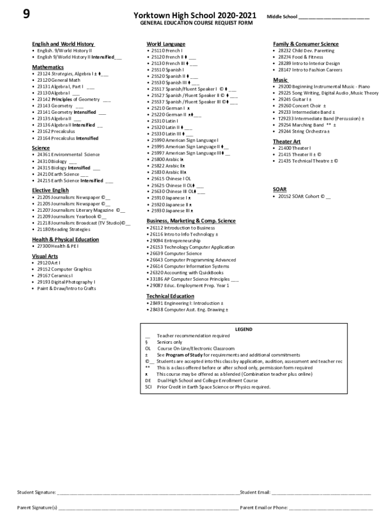 Fillable Online GENERAL EDUCATION COURSE REQUEST FORM Fax Email fillable-online-general-education-course-request-form-fax-email
