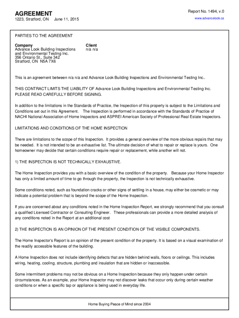 Fillable Online Hugh Dwyer Owner Advance Look Building Inspections