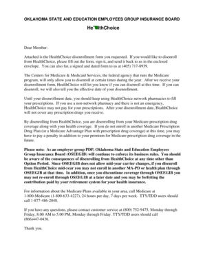 HealthChoice Disenrollment Form